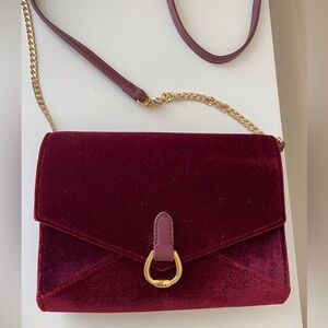 Polo Ralph Lauren velvet envelop crossbody bag